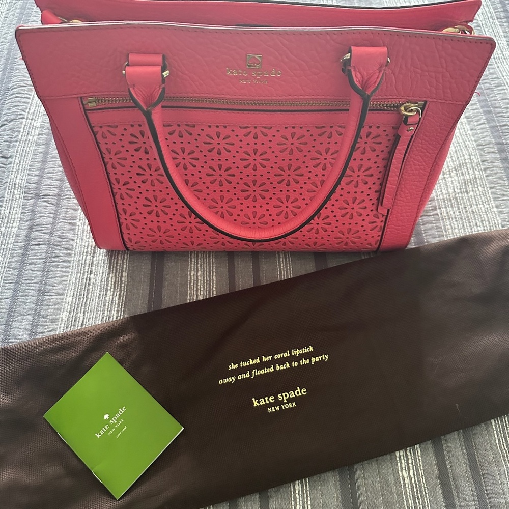 Kate Spade Perri Lane Bubbles Romy Leather Satchel Handbag Purse - Picture 2 of 8